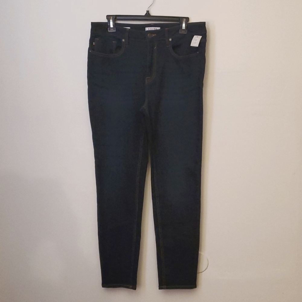 Vigoss Ace Skinny High-rise jeans, Sz: 32 x 28, NWT, Dark wash.